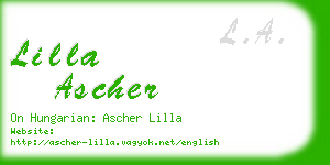 lilla ascher business card